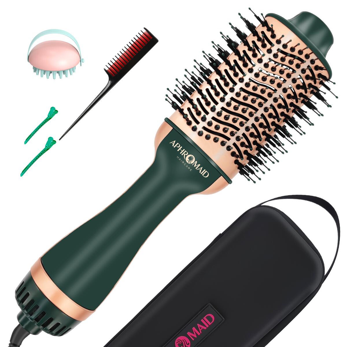 Hot Air Brush, Aima Beauty Professional One Step Hair Dryer &  Volumizer 4 in 1 Upgrade Anti-Scald Negative Ionic Technology for All Hair  Types, Light Green : Beauty & Personal Care