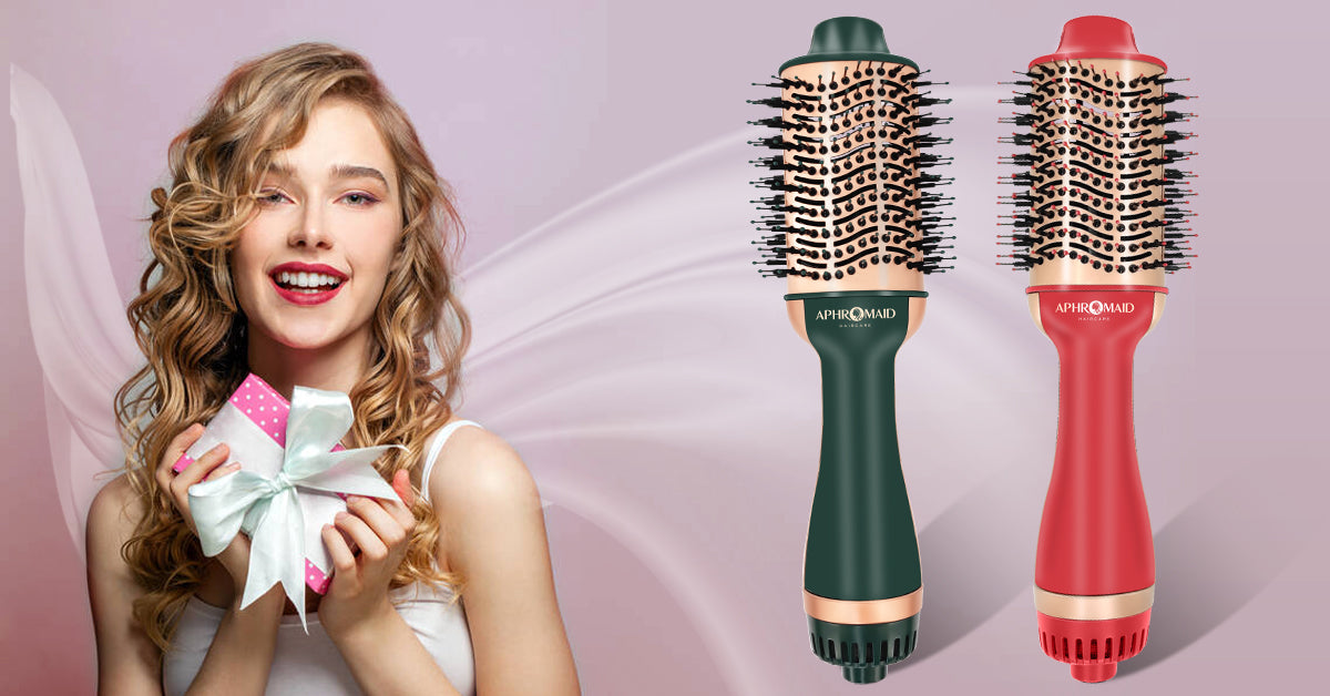 Load video: One-Step Hair Blow Dryer Styler Hot Air Brush 4 in 1 for Fast Drying Straightening Curling